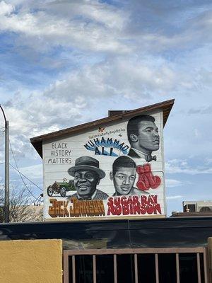 Mural on outside of building