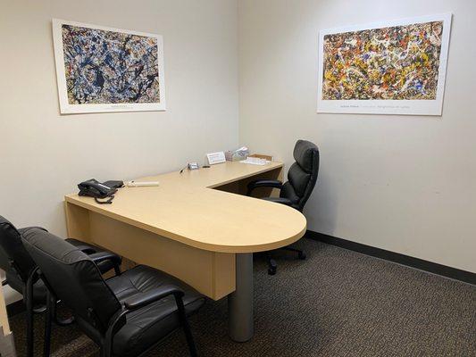 Private office for rent by the hour, day, or week