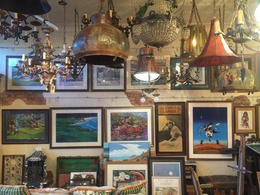 A large collection of Fine Lighting, Art Work, Home Decorations, Nautical Antiques and much more!!!