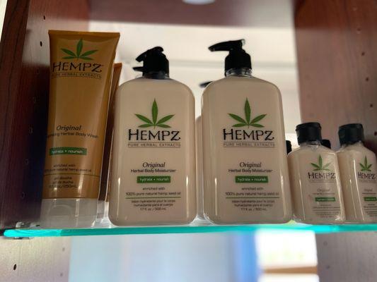 The Bean Salon products Hempz lotion