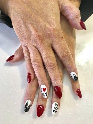 26.2 NYC Marathon nails by Dani. She's the best.