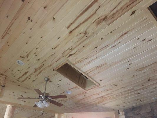 wood ceilings and skylights