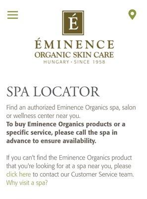 Find us at the Eminence Organics website!