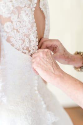 Details of the back of this Sincerity Bridal Dress (Style 3777). Photo by Tina Jay Photography (http://tinajayphotography.com/)