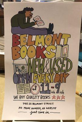 Hours and days! IG @belmontbookspdx