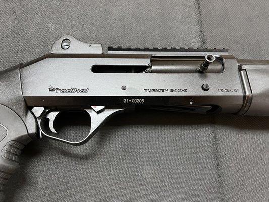 The Benelli clone made by radikal arms from Turkey. The ARGOS patent has expired for Benelli so this shotgun is mimicked to the "T."