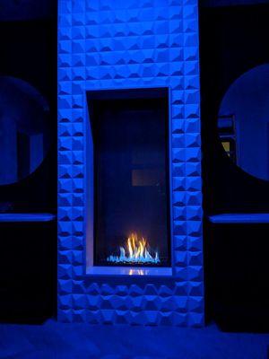 Bathroom fireplace