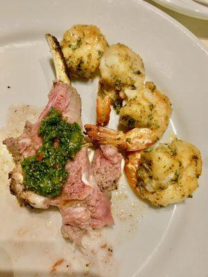 Lambo Chops & Shrimp, both delicious!