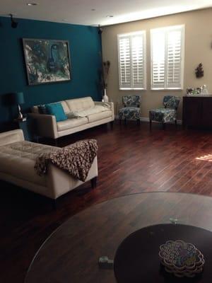 Our beautiful Acacia solid hardwood flooring through Home Elements