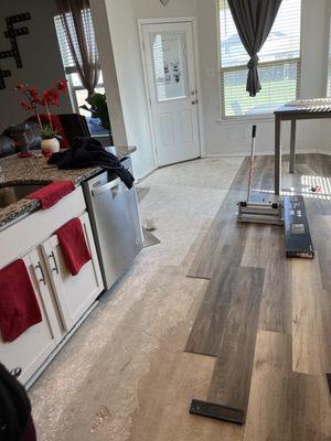 Laminate flooring install