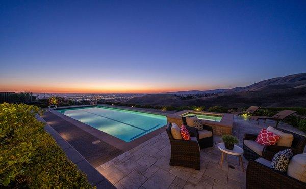 Amazing sunset and panoramic bay views from 2780 Woodside Terrace, Fremont