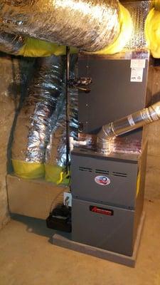 Up-flow furnace & coil installation in the basement - Westwood