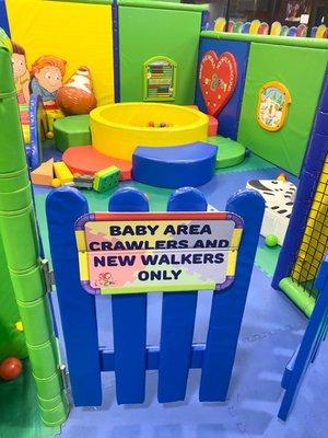 Baby area for all kids but babies.