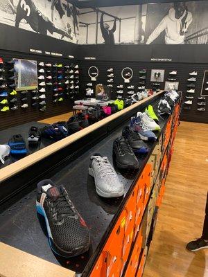 Shoe department seems large.