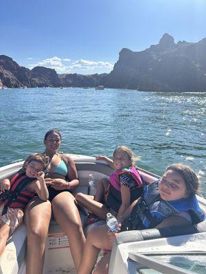 Kids loving the boat ride