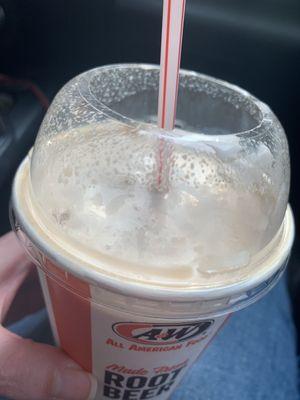 Root beer freeze. ( blended float)