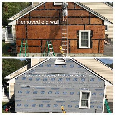 Siding is one of our specialties,  small repairs or entire house we are there !