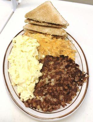 Corn beef hash breakfast