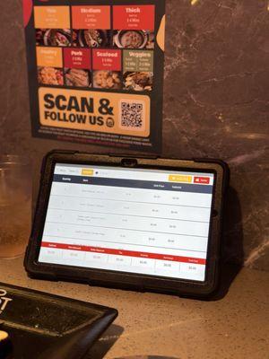 Ordering through ipad