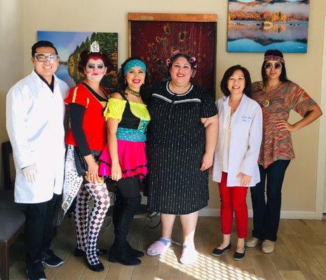 Another Halloween  at Bella Vida Pharmacy!  Michael , Xenia, Rosemarie, Michelle, Denise , Loreyn