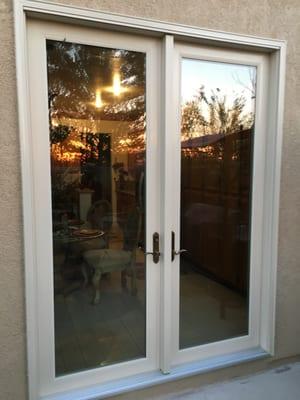 After Picture of our beautiful French hinged patio door