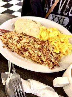 Chicken fried Steak and Eggs