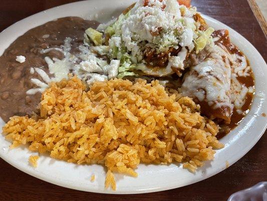 Enchilada and tostada