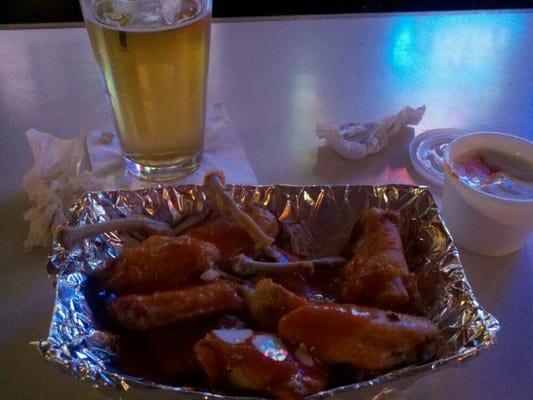 Wings could be better but service and friendly atmosphere.