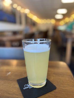 A radler- (hefeweizen+lemonade mixed)