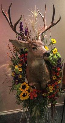 Deer with wreath-Cleburne Floral design