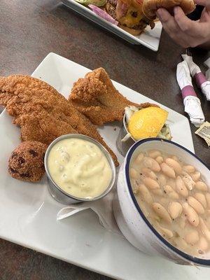 Catfish & white beans