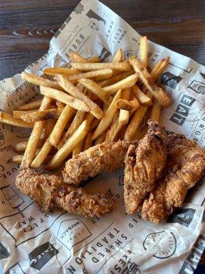 Chicken tenders and fries