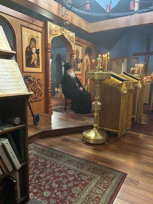 Abbot Tryphon giving a homily on Sunday