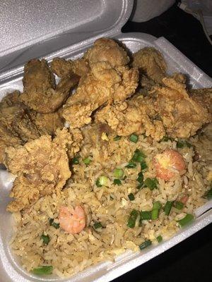 12pc chicken w/ Shrimp Fried Rice