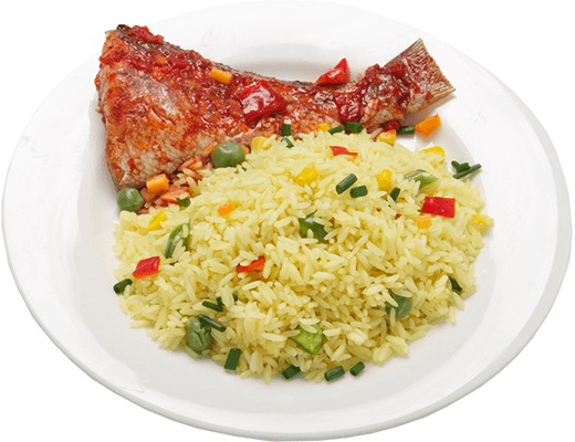 Vegetable Rice with your choice of Meat or Fish