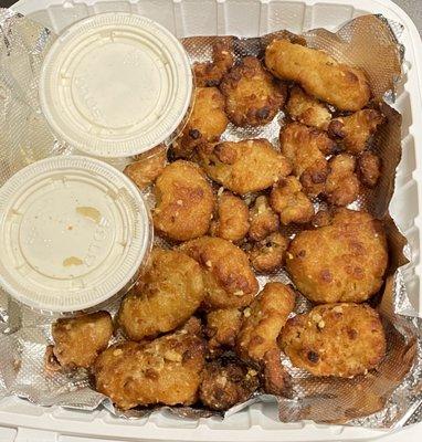 Boneless wings- garlic parmesan  "To go" with ranch