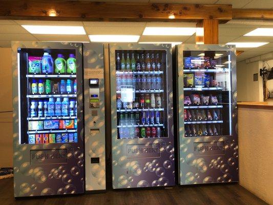 Laundry Essentials and Drink/Snack Machine