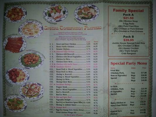 Menu, combos and party menu