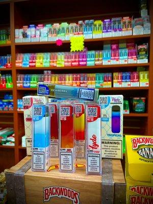 Great selection of vape products cigars bongs etc..!