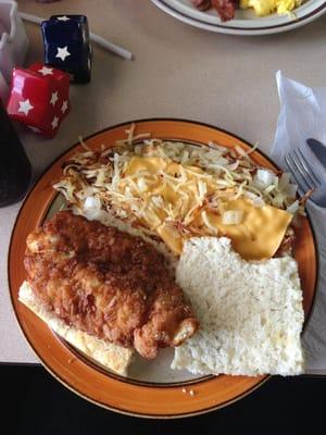 Chicken biscuit and hashbrowns. Doesn't get much better!