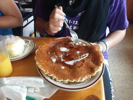 Holy Pancake, Batman. Never seen a pancake that big.