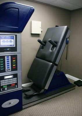 The DRX-9000 spinal decompression machine.