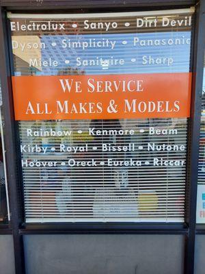 Yes, it's true. ALL makes and models of Vacuums can be serviced here.