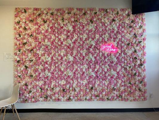 Cloud Tea floral photo wall