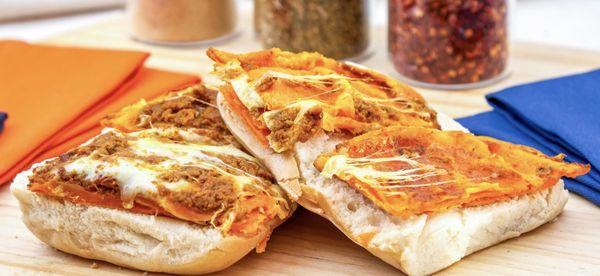 Beef patty with cheese and Coco bread