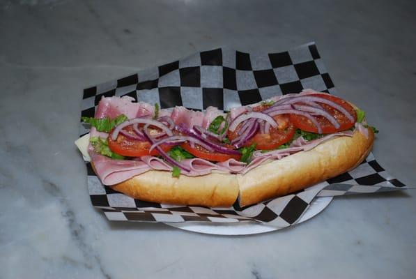 One of our delicious ham hoagies.