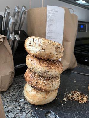 Everything and onion bagels