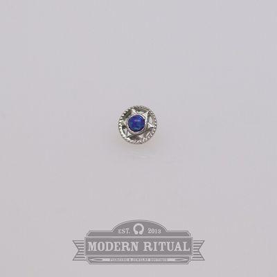 18k white gold Vice with a purple opal from Anatometal.