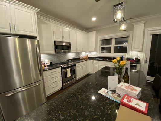 After backsplash install.