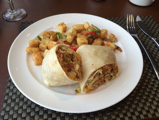 Breakfast burrito and potatoes! Amazing!!!